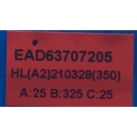 CABLE LVDS PARA TV LG “NUEVO“ /  NUMERO DE PARTE EAD63707205 / HL(A2)210328(350) MODELOS 22LH4530PU / 22LH4530-PU / 22LJ4540PU / 22LJ4540-PU